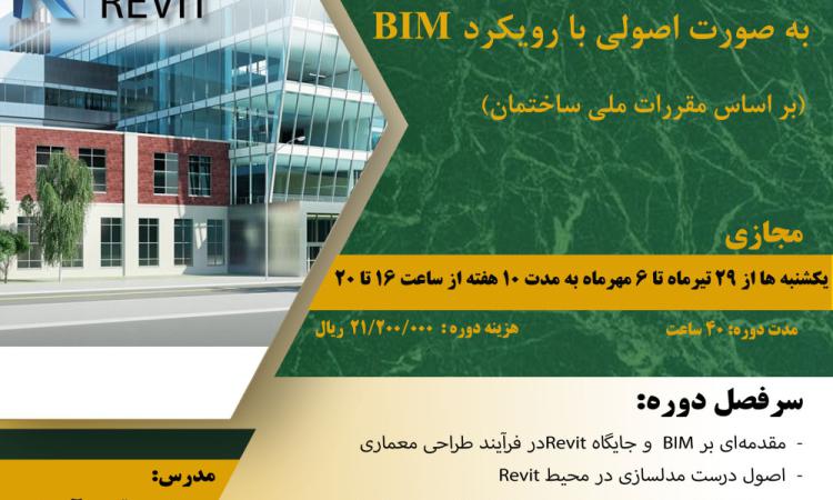 دوره آموزشی با عنوان " آموزش Revit Architecture به صورت اصولی با رویکرد BIM (بر اساس مقررات ملی ساختمان)" 